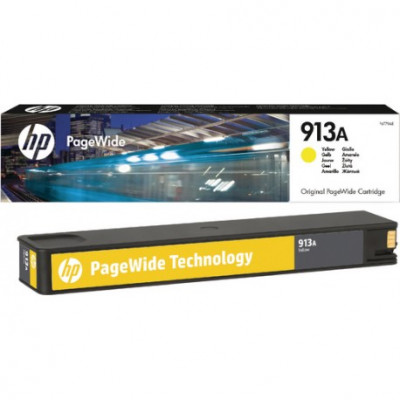 HP 913A Original YELLOW Ink Cartridge F6T79AE (3000 Pages) for HP PageWide Managed MFP P57750, P55250