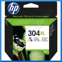 HP 304XL COLOR ORIGINAL High Capacity Ink Catridge N9K07AE#UUS (300 Pages)