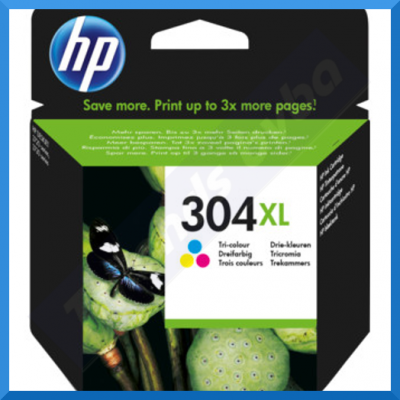 HP 304XL COLOR ORIGINAL High Capacity Ink Catridge N9K07AE#ABE (300 Pages)