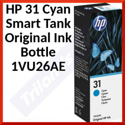 HP 31 Cyan Original Ink Bottle 1VU26AE (8000 Pages - 70 Ml.)