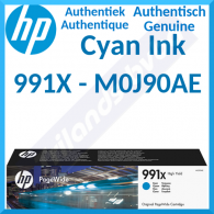 HP 991X CYAN ORIGINAL PageWide High Capacity Ink Cartridge M0J90AE (193 Ml.)
