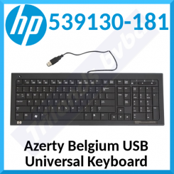 HP Wired USB Business Desktop / Notebook Black Keyboard 539130-181 (Azerty Belgium) 
