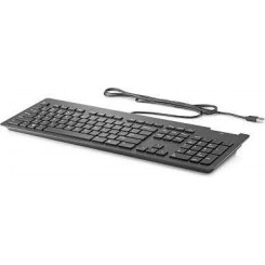 HP Keyboard - Cable Connectivity - USB Interface - Swiss - Black - Membrane Keyswitch - Desktop Computer