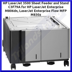 HP LaserJet 3500 Sheet Feeder and Stand C3F79A - Media tray - 3500 sheets in 1 tray(s) - for LaserJet Enterprise M806dn, M806x+, M806x+ NFC/Wireless direct