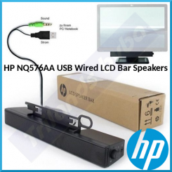 HP (NQ576AA) USB Wired LCD Bar Speakers for HP and Similiar Monitors