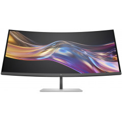 HP 738pu - Series 7 Pro - LED monitor - curved - 38" (37.52" viewable) - 3840 x 1600 WQHD+ @ 60 Hz - IPS Black - 400 cd/m - 2000:1 - DisplayHDR 400 - 5 ms - Thunderbolt 4, HDMI, DisplayPort, USB-C - speakers - black, silver