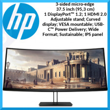 HP Z38c LED monitor (Z4W65A4) - Curved 37.5" (37.5 viewable) - 3840 x 1600 UWQHD+ - IPS - 300 cd/m - 1000:1 - 5 ms - HDMI, DisplayPort, USB-C - black