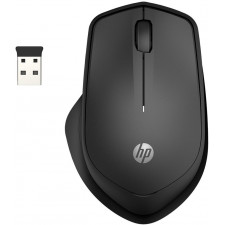 HP 285 Silent - Mouse - ergonomic - optical - wireless - 2.4 GHz - USB wireless receiver