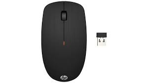 HP X200 - Mouse - optical - wireless - 2.4 GHz - USB wireless receiver - black