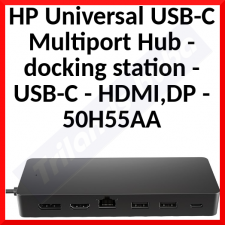 HP Universal USB-C Multiport Hub - Docking station - USB-C - HDMI, DP - for OMEN by HP Laptop 16