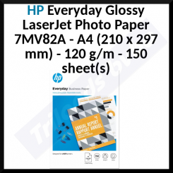 HP Everyday Glossy LaserJet Photo Paper 7MV82A - A4 (210 x 297 mm) - 120 g/m - 150 sheet(s)