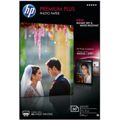 HP Original Premium Plus Glossy Photo Paper white - 300g/m2 - 100x150mm 50 sheets - (CR695A) 
