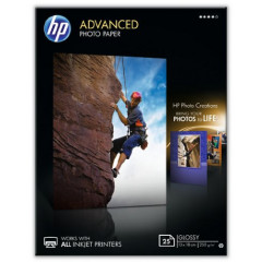 HP Q8696A Original Advanced Glossy Inkjet Photo Paper - 250Gms/M2 - 13 cm X 18 cm - 25 Sheets 