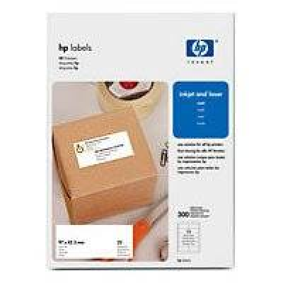 HP Q6554A Self Adhesive White Labels 97mm X 42.3mm (12 per sheet). - 300 Labels Per Packet - Original Packing - Stock Clearance