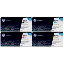 HP 650A CMYK (4-Toner Bundle) - Cyan CE271A + Magenta CE273A + Yellow CE272A + Black CE270A ORIGINAL Color LaserJet Toner Cartridges ( 3 X 15.000 pages + 1 X 13.500 Pages)