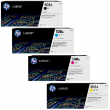 HP 508A CMYK (4-Toner CMYK Bundle) Cyan CF361A + Magenta CF363A + Yellow CF362A + Black CF360A ALL ORIGINAL LaserJet Toner Cartridges (3 X 5.000 Pages + 1 X 6.000 Pages))