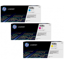 HP 508X CMY (3-Toner CMY Bundle) Cyan CF361X + Magenta CF363X + Yellow CF362X ALL High Capacity ORIGINAL LaserJet Toner Cartridges (3 X 9.500 Pages)