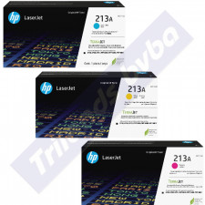 HP 213A CMY (3-Toner CMY Bundle) CYAN W2131A+ MAGENTA W2133A + YELLOW W2132A ALL ORIGINAL LaserJet Toner Cartridges (3 X 3.000 Pages)