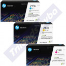 HP 213X CMY (3-Toner CMY Bundle) CYAN W2131X + MAGENTA W2133X + YELLOW W2132X ALL ORIGINAL LaserJet High Capacity Toner Cartridge (3 X 6.000 Pages)