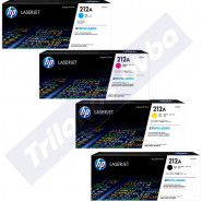 HP 212A CMYK (4-Toner CMYK Bundle) CYAN W2121A / MAGENTA W2123A / YELLOW W2122A / BLACK W2120A Original LaserJet Toner Cartridges (3 X 4500 Pages + 1 X 5500 Pages)