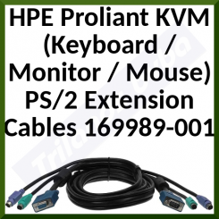 HPE Proliant KVM (Keyboard / Monitor / Mouse) PS/2 Extension Cables 169989-001 - 2 X PS/2 + 1 X VGA