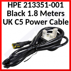 HPE 213351-001 Black 1.8 Meters UK C5 Power Cable.