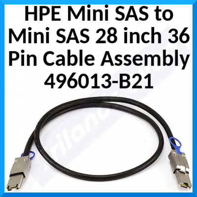 HPE Mini SAS to Mini SAS 28 inch 36 Pin Cable Assembly 496013-B21 - 36 pin 4i Mini MultiLane