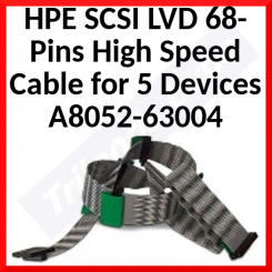HPE (A8052-63004) SCSI LVD 68-Pins High Speed Cable for 5 Devices - Connectors (68 Pins) with terminator (Total 7 Connector on Cable) for Proliant Servers with SCSI interface