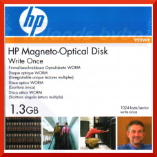 HPE 92290T 1.3 GB WORM (Write Once Read Many) 5.25 Inch Optical Disk - 1024 bytes/sector 