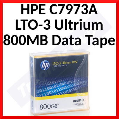 HPE C7973A LTO-3 Ultrium 800MB Data Tape - 400MB / 800MB (Read / Write) Ultrium3 Cartridge