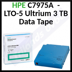 HPE C7975A  - LTO-5 Ultrium 3 TB Data Tape - 1.5 TB / 3.0 TB (Read / Write) Ultrium5 Cartridge