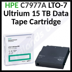 HPE C7977A LTO-7 Ultrium 15 TB Data Tape Cartridge - 6.0 TB / 15.0 TB Read / Write (Ultrium7) Tape