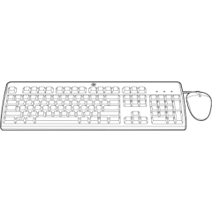 HPE BFR with PVC Free Kit - keyboard and mouse set - German