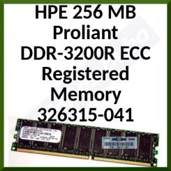 HPE 256 MB Proliant DDR-3200R ECC Registered Memory 326315-041 - PC-3200R 400MHz DDR CL3 ECC Registered - in Perfect Working condition - Condition: REFURBISHED