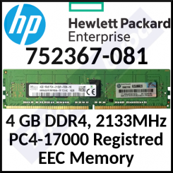 HPE 4 GB (1X4 GB) DDR4 Registred EEC Memory (752367-081) - 2133MHz PC4-17000