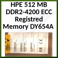 HPE (DY654A) 512 MB DDR2 4200 ECC Registred Memory - 512 MB DDR2 - DIMM - PC2-4200 - 533Mhz - 2Rx8 - Registered ECC - Sealed Original Box Packing