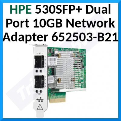 HPE 652503-B21 530SFP+ Dual Port 10GB Network adapter - PCIe 3.0 x8 low profile - 10Gb Ethernet x 2
