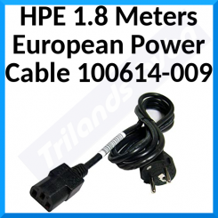 HPE 1.8 Meters European Power Cable 100614-009 - Euro Standard - AC 250 V - 1.83 m - Europe - for HPE Proliant Servers