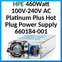 HPE 660184-001 - 460Watt 100V-240V AC Platinum Plus Hot Plug Common Slot Power Supply Kit for ProLiant Generation8 Servers - Refurbished