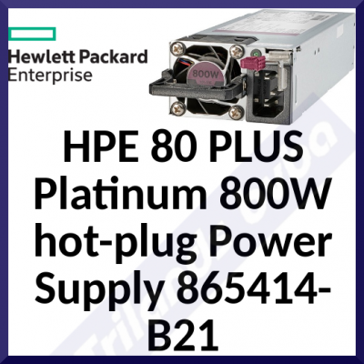HPE 80 PLUS Platinum 800W hot-plug / redundant (plug-in module) Power Supply 865414-B21 - Flex Slot - 80 PLUS Platinum - AC 100-240 V - 800 Watt - 908 VA