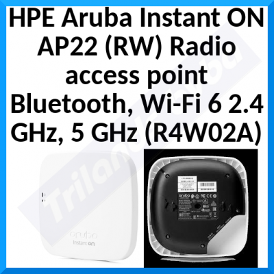 HPE Aruba Instant ON AP22 (RW) - Radio access point - Bluetooth, Wi-Fi 6 - 2.4 GHz, 5 GHz - wall / ceiling mountable