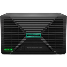 HPE ProLiant MicroServer Gen11 - Server - ultra micro tower - 1-way - 1 x Pentium Gold G7400 up to - RAM 16 GB - SATA - non-hot-swap 3.5" bay(s) - no HDD - no graphics - Gigabit Ethernet - no OS - monitor: none