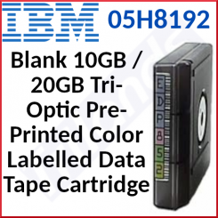 IBM 3590 Magstar 10 GB / 20 GB 1/2" Data Tape Cartridge 05H8192 - With Tri-Optic Pre-Printed Color Labeled - Original IBM Tape