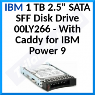 IBM 1TB 2.5" SATA SFF Disk Drive 00LY266 - With Caddy for IBM Power 9 - Refurbished