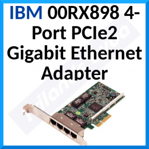 IBM 00RX898 4-Port PCIe2 Gigabit Ethernet Adapter - Refurbished