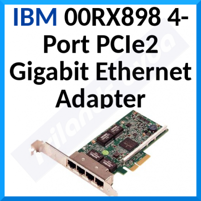 IBM 00RX898 4-Port PCIe2 Gigabit Ethernet Adapter - Refurbished