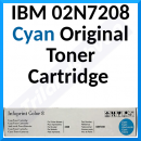 IBM 02N7208 Cyan Original Toner Cartridge (3000 Pages) for IBM Color 8, 8e, InfoPrint Color 8, 8e (Model 4308)
