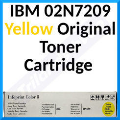 IBM 02N7209 Yellow Original Toner Cartridge (3000 Pages) for IBM Color 8, 8e, InfoPrint Color 8, 8e