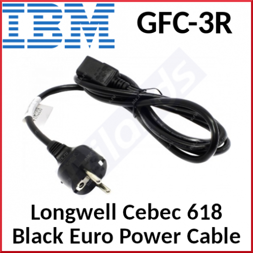 IBM Longwell Cebec 618 Black Euro Power Cable - GFC-3R - 10A 250V