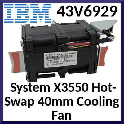 IBM System X3550 Original Hot-Swap 40mm Cooling Fan 43V6929 for System X3550 M2, X3550 M3 Series - Original IBM Packing
